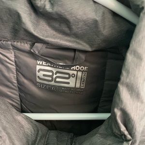 32 degree black and grey down jacket